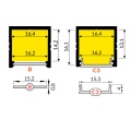 Profil aluminiowy LED SMART16 - RAL - przekroje kloszy