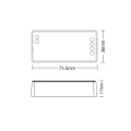 Odbiornik LED 3w1 - RGB / RGB+W / RGB+CCT - 12-24V 12A - Mini - FUT037S+ - Rysunek techniczny