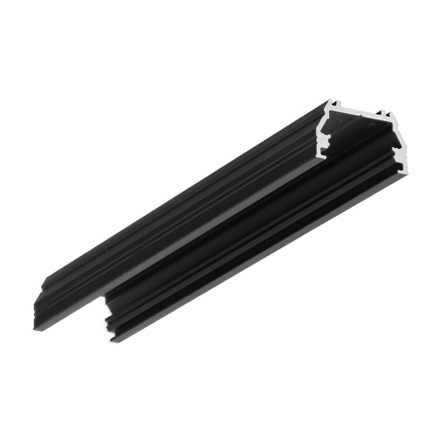 Profil aluminiowy LED UNI12 czarny anodowany z kloszem