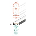 Profil aluminiowy LED VARIO30-01 - RAL - kompatybilne akcesoria