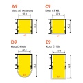 Profil aluminiowy LED VARIO30-03 - RAL - przekroje kloszy