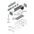 Profil aluminiowy LED VARIO30-03 - RAL - schemat montażowy z opcjonalnymi akcesoriami