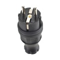 Wtyczka zasilająca z uziemieniem - 16A 230V - IP44 - czarna