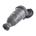 Gniazdo końcowe z uziemieniem - 16A 230V - IP44 - czarne