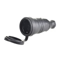 Gniazdo końcowe z uziemieniem - 16A 230V - IP44 - czarne