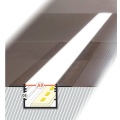 Profil aluminiowy LED wpustowy VARIO30-05 surowy z kloszem - realizacja z przekrojem