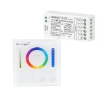 Sterownik LED - RGBW /RGB+W - 1 strefowy - Panel naścienny 2x1,5V + odbiornik -  zestaw