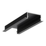 Profil aluminiowy LED wpustowy VARIO30-06 czarny z kloszem