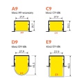 Profil aluminiowy LED VARIO30-07 - RAL - przekroje kloszy