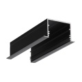Profil aluminiowy LED wpustowy VARIO30-07 czarny z kloszem