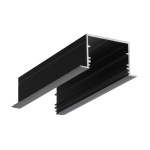 Profil aluminiowy LED wpustowy VARIO30-07 czarny z kloszem