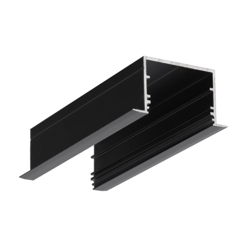 Profil aluminiowy LED wpustowy VARIO30-07 czarny z kloszem