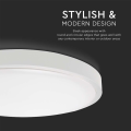 Plafon LED 18W 1530lm IP44 - VT-8618W-RD