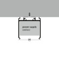 Profil aluminiowy LED - Osłona zasilacza - VARIO30-08 czarny - przekrój montażu
