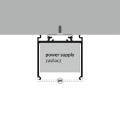 Profil aluminiowy LED - Osłona zasilacza - VARIO30-08 surowy - przekrój montażu