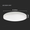 Plafon LED 30W 2550lm IP44 - VT-8630W-RD