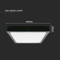 Plafon LED 30W 2550lm IP44 - VT-8630B-SQ
