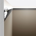 Profil aluminiowy LED WALLE12 anodowany z kloszem - realizacja z przekrojem
