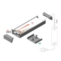 Profil aluminiowy LED WIDE24 - RAL - schemat montażowy z opcjonalnymi akcesoriami