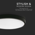 Plafon LED 18W 1800lm IP44 z czujnikiem ruchu - VT-8618S-B-RD