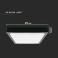 Plafon LED 24W 2400lm IP44 z czujnikiem ruchu - VT-8624S-B-SQ