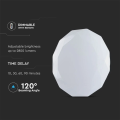 Plafon LED 40W 2800lm CCT ściemnialny z efektem gwiezdne niebo i pilotem - VT-8404