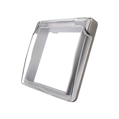 Nakładka bryzgoszczelna na gniazdo elektryczne srebrna - NW-64 - LIVOLO