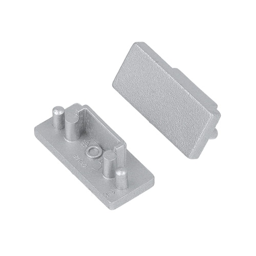 Zaślepka srebrna do profilu aluminiowego LED SURFACE10.v2 - kpl. 2 szt.