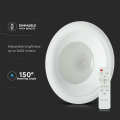Plafon LED 48W 2400lm CCT ściemnialny z efektem dekoracyjnym i pilotem - VT-8448