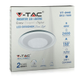 Plafon LED 48W 2400lm CCT ściemnialny z efektem dekoracyjnym i pilotem - VT-8448