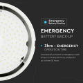 Plafon LED 10W 720lm IP65 z podtrzymaniem awaryjnym - VT-11 - Premium