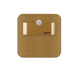 Oprawa schodowa LED z czujnikiem ruchu - SHORT SALSA - Matowy mosiądz - 10V / 230V - IP20 - Skoff