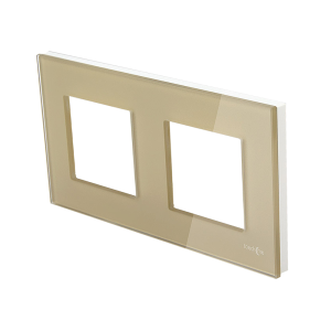 Szklana ramka podwójna złota - TM716G - TOUCHME