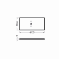  Zaślepka srebrna do profilu aluminiowego LED VARIO30 - wariant 19 - kpl. 2 szt.  - rysunek techniczny 