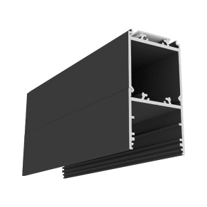 Profil aluminiowy LED VARIO30 - wariant 24 - czarny anodowany z kloszem