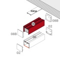 Profil aluminiowy LED VARIO30 - wariant 24 - surowy z kloszem - schemat montażu