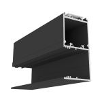 Profil aluminiowy LED VARIO30 - wariant 32 - czarny anodowany z kloszem