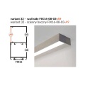 Profil aluminiowy LED VARIO30 - wariant 32 - surowy z kloszem
