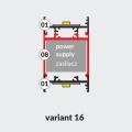 Profil aluminiowy LED VARIO30 - wariant 16 - czarny anodowany z kloszem - przekrój