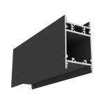 Profil aluminiowy LED VARIO30 - wariant 16 - czarny anodowany z kloszem 