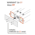 Profil aluminiowy LED VARIO30 - wariant 16 - surowy z kloszem - zaślepka metalowa