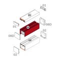 Profil aluminiowy LED VARIO30 - wariant 17 - anodowany z kloszem - schemat montażu