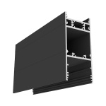 Profil aluminiowy LED VARIO30 - wariant 17 - czarny anodowany z kloszem