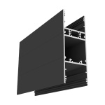 Profil aluminiowy LED VARIO30 - wariant 25 - czarny anodowany z kloszem