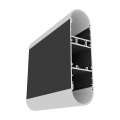 Profil aluminiowy LED VARIO30 - wariant 25 - czarny anodowany z kloszem zatrzaskowym "D9"
