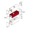 Profil aluminiowy LED VARIO30 - wariant 26 - czarny anodowany z kloszem - schemat montażu