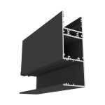 Profil aluminiowy LED VARIO30 - wariant 26 - czarny anodowany z kloszem