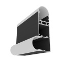 Profil aluminiowy LED VARIO30 - wariant 26 - czarny anodowany z kloszem zatrzaskowym "D9"