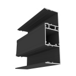 Profil aluminiowy LED VARIO30 - wariant 34 - czarny anodowany z kloszem