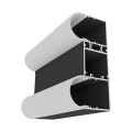 Profil aluminiowy LED VARIO30 - wariant 34 - czarny anodowany z kloszem zatrzaskowym "D9"